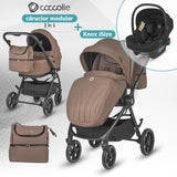 Carucior modular 2in1 Coccolle Serry Light taupe+ Scoica auto iSize Coccolle Knox Black