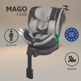 Scaun auto iSize 40-150 cm Coccolle Mago Jet black