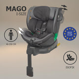 Scaun auto iSize 40-150 cm Coccolle Mago Neutral grey
