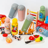 Sticla de plastic cu pai Nava 380ml albastru