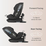 Scaun auto rotativ iSize Coccolle Velsa Jet black