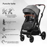Carucior transformabil 3in1 Coccolle Amani Anthracite