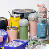 Sticla de plastic cu pai Nava 380ml roz