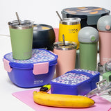 Cana termoizolanta cu pai Nava 450ml albastru