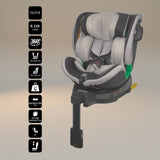 Scaun auto iSize 40-150 cm Coccolle Mago Jet black