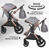 Carucior transformabil 3in1 Coccolle Melora Moonlit grey