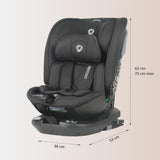 Scaun auto rotativ iSize Coccolle Velsa Jet black