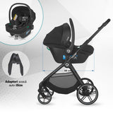 Carucior modular 2in1 Coccolle Serry Jet black+ Scoica auto iSize Coccolle Knox Black