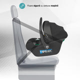 Carucior modular 2in1 Coccolle Serry Moss green+ Scoica auto iSize Coccolle Knox Black