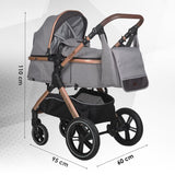 Carucior transformabil 3in1 Coccolle Melora Moonlit grey