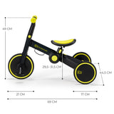 BICICLETA DE ECHILIBRU / TRICICLETA KINDERKRAFT 4TRIKE, BLACK VOLT