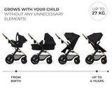 CARUCIOR MULTIFUNCTIONAL KINDERKRAFT MOOV 2 AIR 4IN1 PURE BLACK