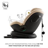 SCAUN AUTO KINDERKRAFT XPEDITION 3 I-SIZE 40-150 CM, BEIGE