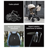 Tricicleta ultrapliabila Qplay Comfo Max Negru