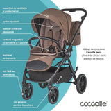 Carucior modular 2in1 Coccolle Serry Light taupe+ Scoica auto iSize Coccolle Knox Black