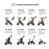 Tricicleta ultrapliabila Qplay Comfo Max Bej inchis