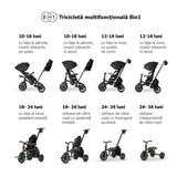 Tricicleta ultrapliabila Qplay Comfo Max Negru