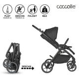 Carucior modular 2in1 Coccolle Serry Jet black+ Scoica auto iSize Coccolle Knox Greystone