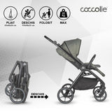 Carucior modular 2in1 Coccolle Serry Moss green+ Scoica auto iSize Coccolle Knox Black