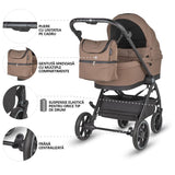 Carucior modular 2in1 Coccolle Serry Light taupe+ Scoica auto iSize Coccolle Knox Black