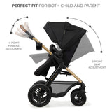 CARUCIOR MULTIFUNCTIONAL KINDERKRAFT MOOV 2 AIR 4IN1 PURE BLACK