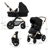 CARUCIOR MULTIFUNCTIONAL KINDERKRAFT MOOV 2 AIR 4IN1 PURE BLACK