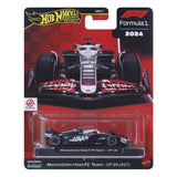 HOT WHEELS PREMIUM REAL RIDERS FORMULA 1 2024 MASINUTA METALICA MONEYGRAM HAAS F1 TEAM VF 24 NUMARUL 27 SCARA 1 LA 64