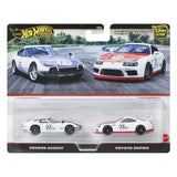 HOT WHEELS PREMIUM SET 2 MASINUTE METALICE TOYOTA 2000GT SI TOYOTA SUPRA SCARA 1 LA 64