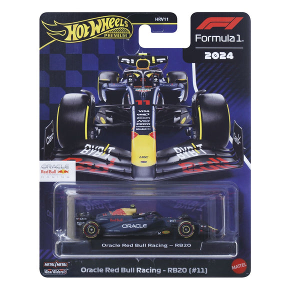 HOT WHEELS PREMIUM REAL RIDERS FORMULA 1 2024 MASINUTA METALICA ORACLE RED BULL RACING RB20 NUMARUL 11 SCARA 1 LA 64