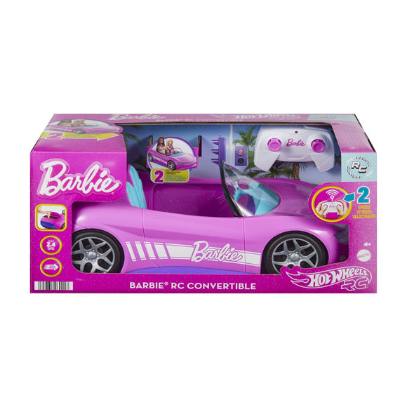 HOT WHEELS RC BARBIE MASINUTA CU TELECOMANDA CONVERTIBILA