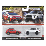 HOT WHEELS PREMIUM SET 2 MASINUTE METALICE SUBARU CROSSTREK SI TOYOTA 4RUNNER  2018 SCARA 1 LA 64