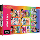 PUZZLE TREFL 10IN1 RAINBOW HIGH PAPUSILE FASHION
