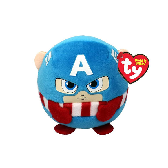 PLUS TY 8CM BEANIE BALLS MARVEL CAPTAIN AMERICA