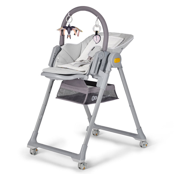 SCAUN DE MASA KINDERKRAFT LASTREE,  2 IN 1, TRANSFORMABIL, GREY
