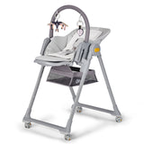 SCAUN DE MASA KINDERKRAFT LASTREE,  2 IN 1, TRANSFORMABIL, GREY