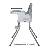 Scaun de luat masa multifunctional Coccolle Ziti Grey Stars