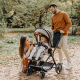 Carucior modular 4in1 Coccolle Lissia Anthracite cu Scoica auto iSize Coccolle Knox Black si Baza isofix iSize Coccolle Knox