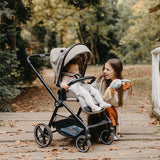 Carucior modular 4in1 Coccolle Lissia Anthracite cu Scoica auto iSize Coccolle Knox Black si Baza isofix iSize Coccolle Knox