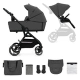 CARUCIOR KINDERKRAFT YOXI 2IN1, MOONLIGHT GREY