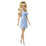 BARBIE FASHIONISTAS PAPUSA BARBIE BLONDA CU ROCHIE ALBASTRA CU FUNDITE