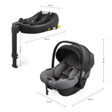 SCOICA AUTO KINDERKRAFT I-LITE CU BAZA ISOFIX ENDURA SAFE FX, GRAY