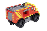 MAJORETTE MASINA METALICA DE POMPIERI MERCEDES UNIMOG U530 SCARA 1 LA 43