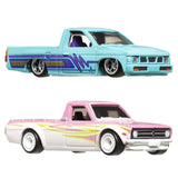 HOT WHEELS PREMIUM SET 2 MASINUTE METALICE DATSUN SUNNY TRUCK SI NISSAN HARDBODY SCARA 1:64