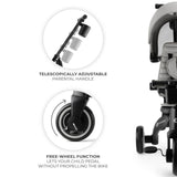 TRICICLETA KINDERKRAFT JAZZ 2, GREY