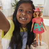 PLAY DOH BARBIE SET PLASTELINA CREATII VESTIMENTARE CU FLORI SI FRANJURI COWBOY