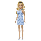 BARBIE FASHIONISTAS PAPUSA BARBIE BLONDA CU ROCHIE ALBASTRA CU FUNDITE