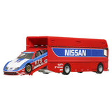 HOT WHEELS TRANSPORTATOR EURO HAULER CU MASINUTA NISSAN 300 ZX GTS SCARA 1:64