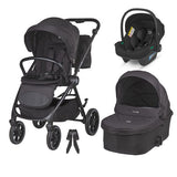 Carucior modular 2in1 Coccolle Serry Jet black+ Scoica auto iSize Coccolle Knox Black