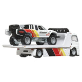 HOT WHEELS TRANSPORTATOR FLEET STREET CU MASINUTA TOYOTA OFF ROAD TRUCK SCARA 1:64