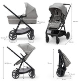 CARUCIOR KINDERKRAFT NEWLY, 3 IN 1, LIGHT GREY